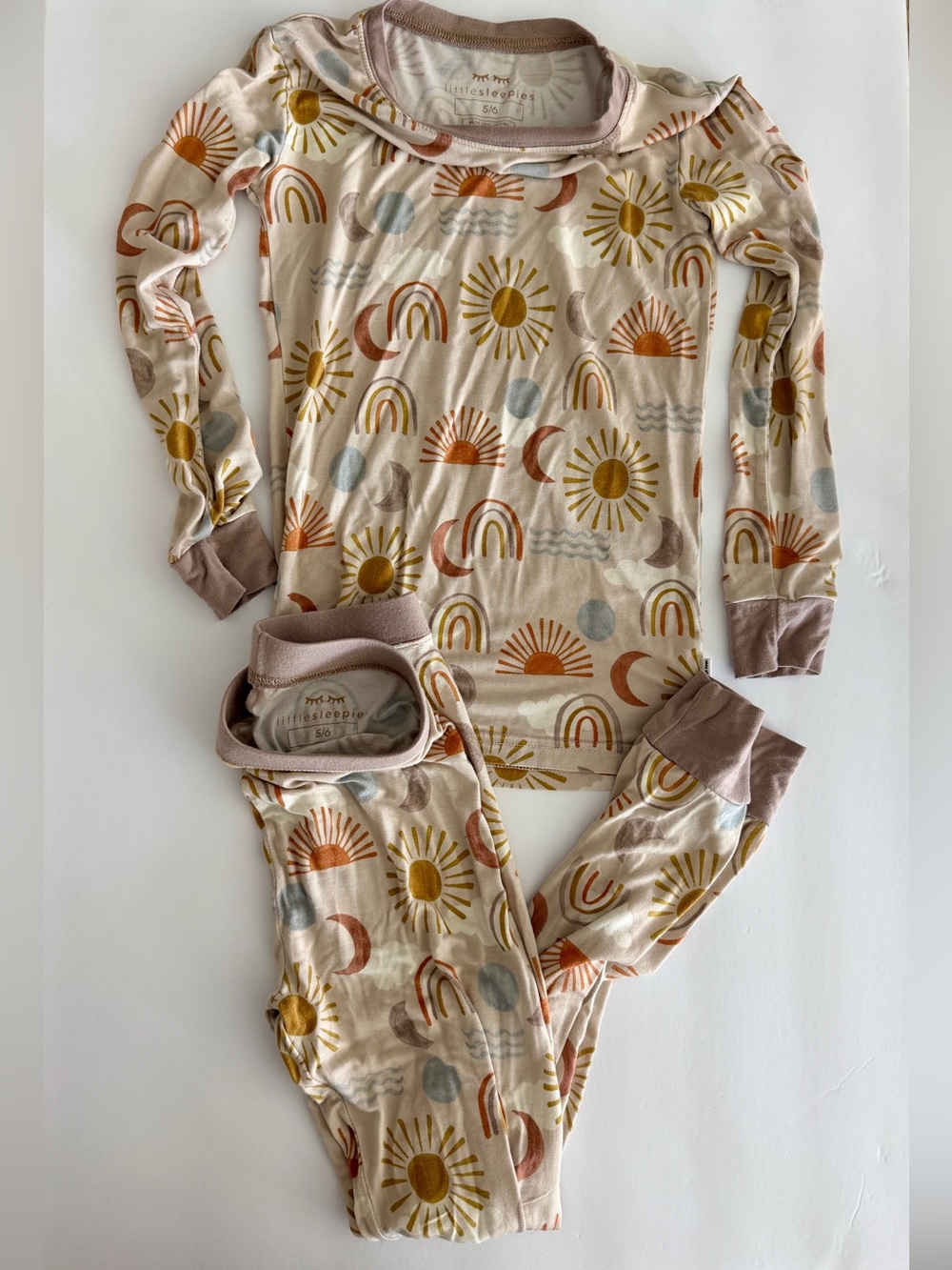 Little Sleepies Desert Sunrise Long-Sleeve Pajamas Set 5/6 Gently Used
